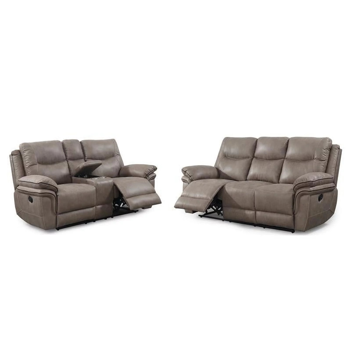 Sand Sofa and Loveseat Recliner 2-Piece Set C45814