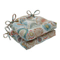Aqua Reversible Chair Pad Set of 2 I517022