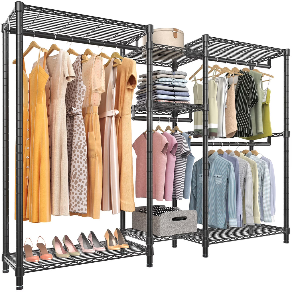 Black Freestanding Wire Garment Rack M491078