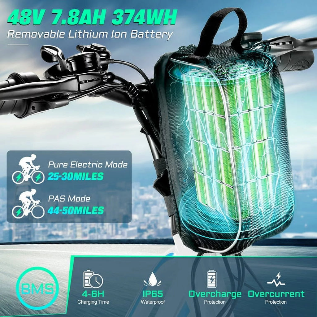 26'' Electric Bike with Carrier Rack S2221