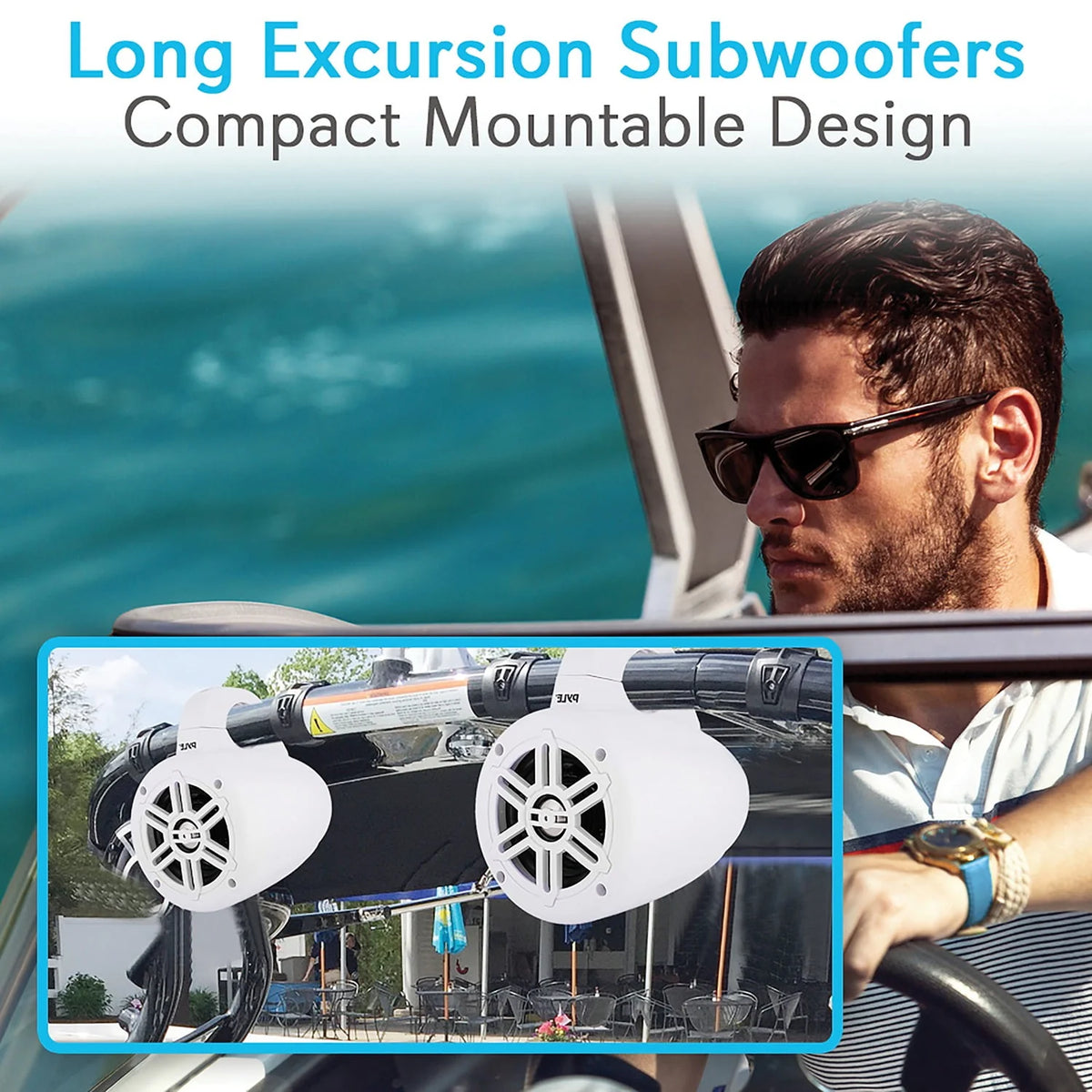 4-inch Waterproof Marine Wakeboard Tower Speakers B175