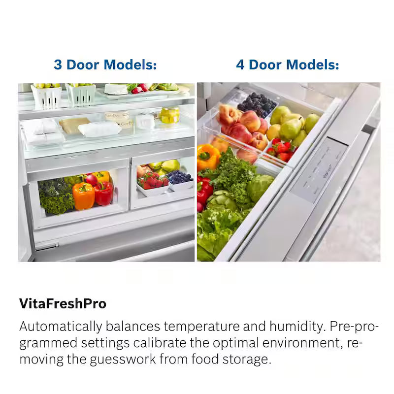 36 in. 21 cu ft Smart Counter Depth French Door Refrigerator in Stainless Steel Q89800