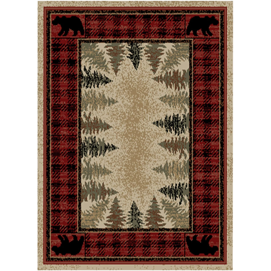 Red Rectangle Area Rug Y986