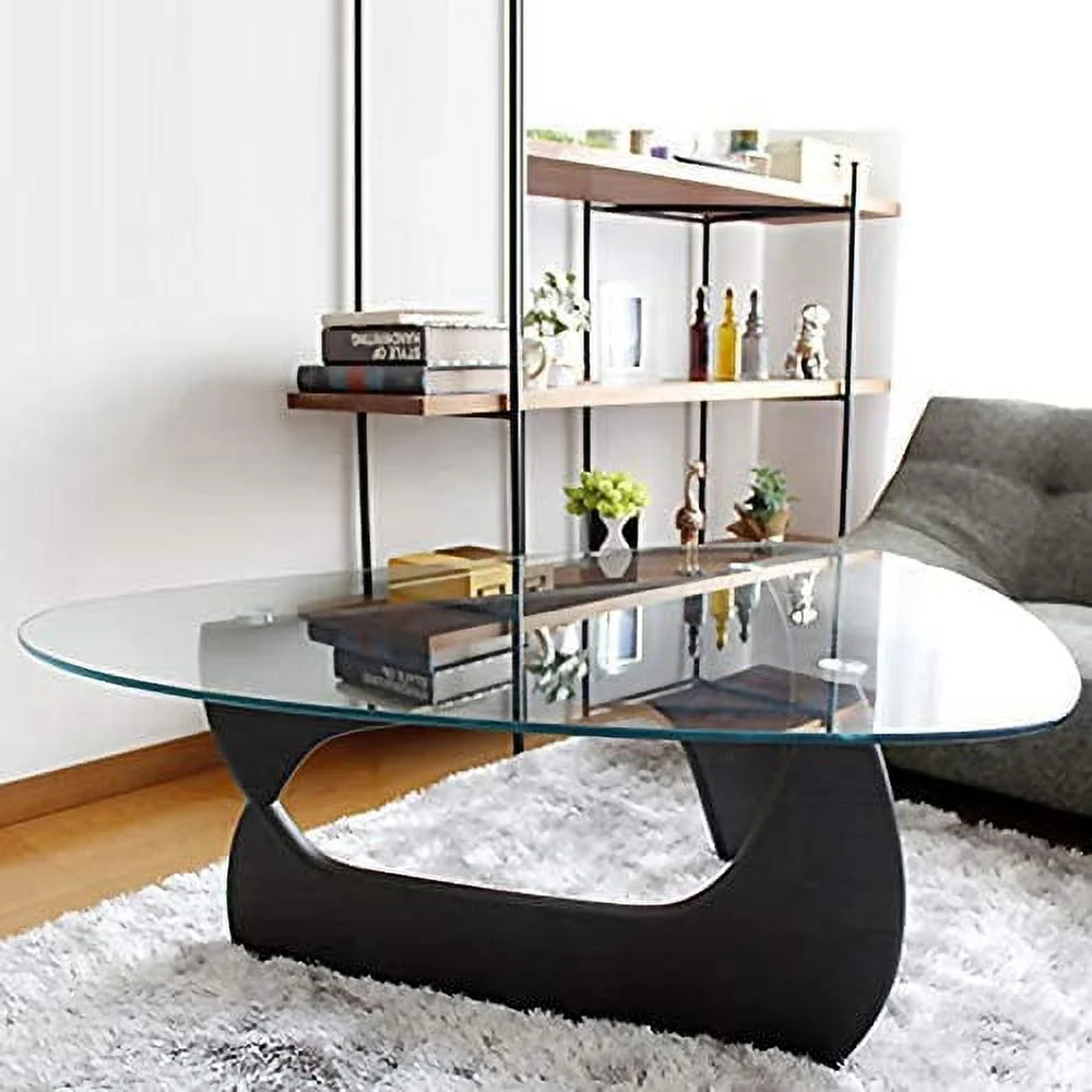Modern Triangle Coffee Table Feet Only 2 Pieces Interlocking Solid Ash Wood Base D332