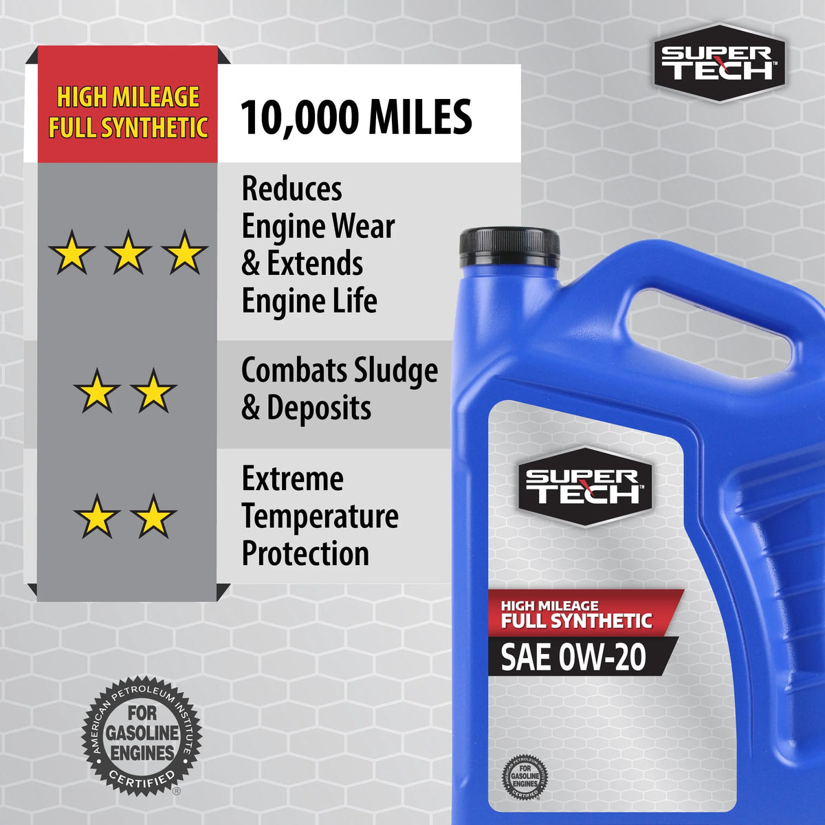 0W-20 Full Synthetic Motor Oil, 5 Quarts Z43015