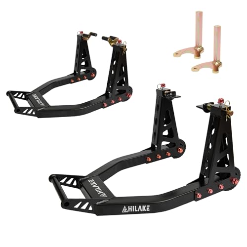 Aluminum Front and Rear Motorcycle Stands 880lbs Heavy Duty O401