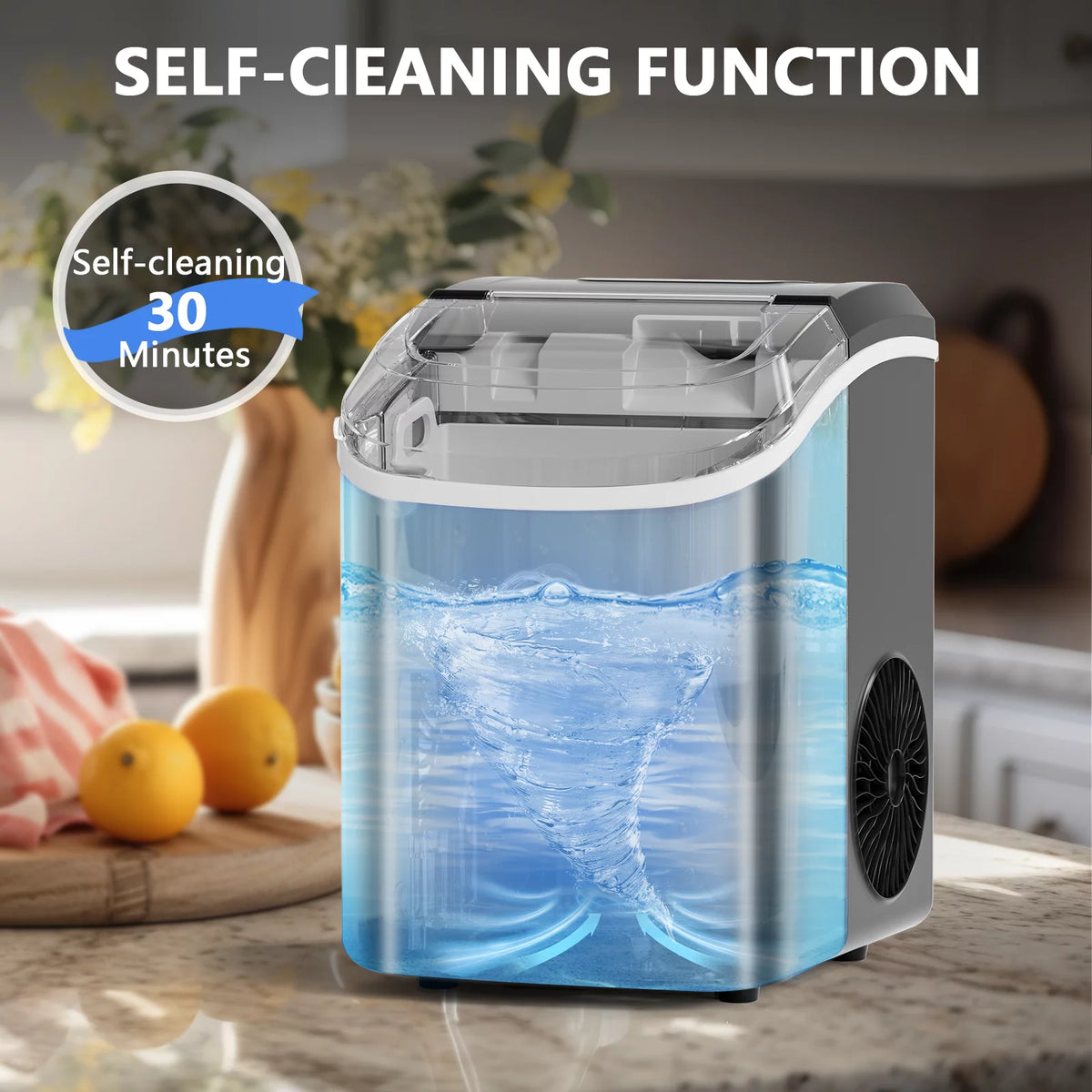 33lbs Countertop Nugget Ice Maker with Scoop S79396