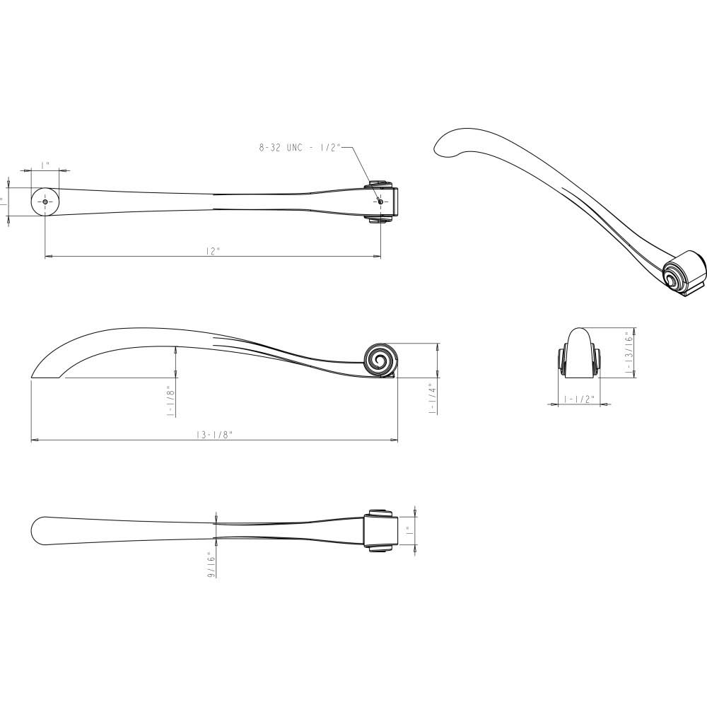 Brushed Pewter Appliance Pull M17773