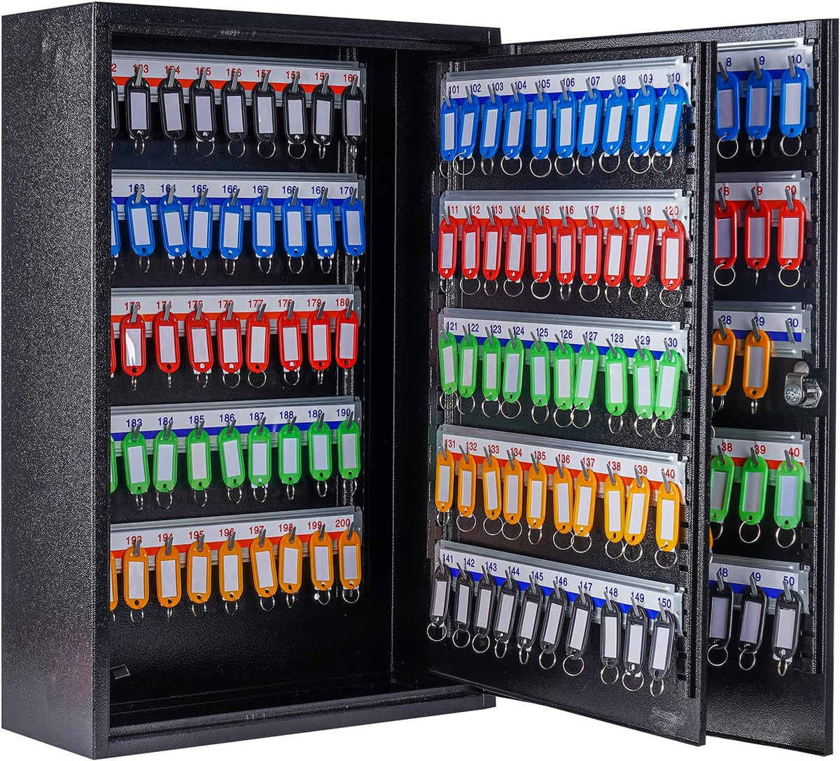 Black Metal Key Cabinet with Key Tags V403