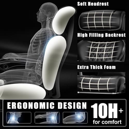 700lbs Big and Tall Office Chair with Heating Black A22386