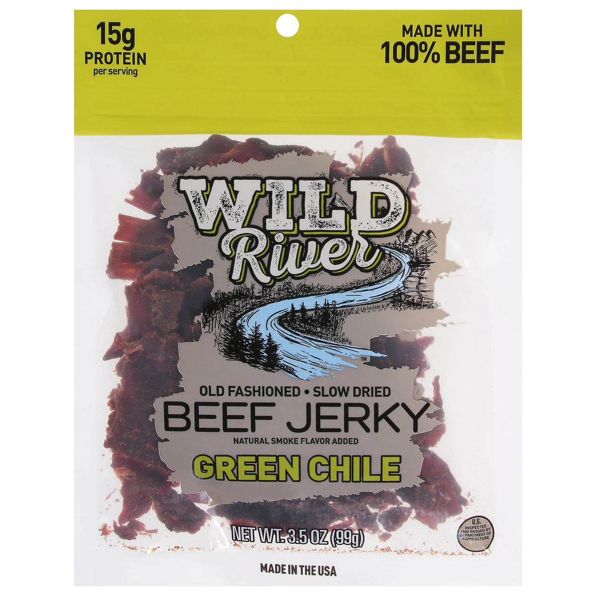 3.5 oz Green Chile Beef Jerky Pack of 8 A4035
