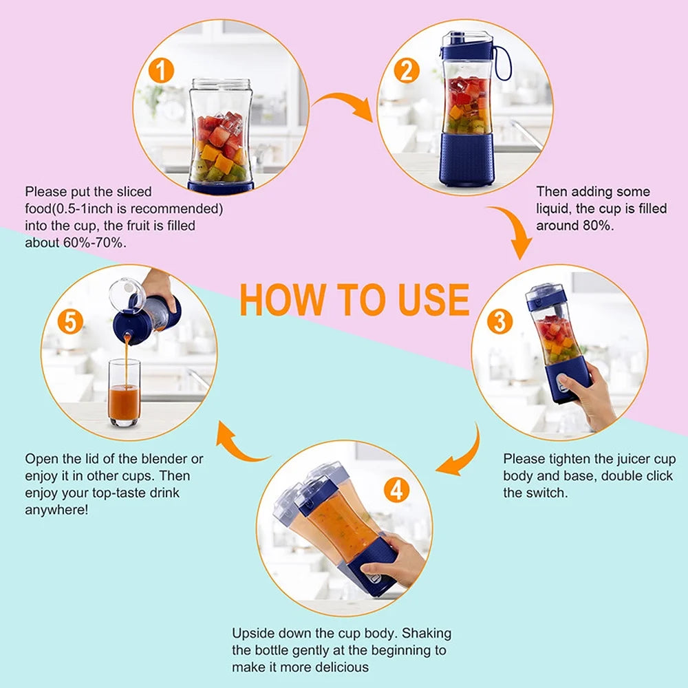 Portable USB Juicer Cup 4000mAh S117