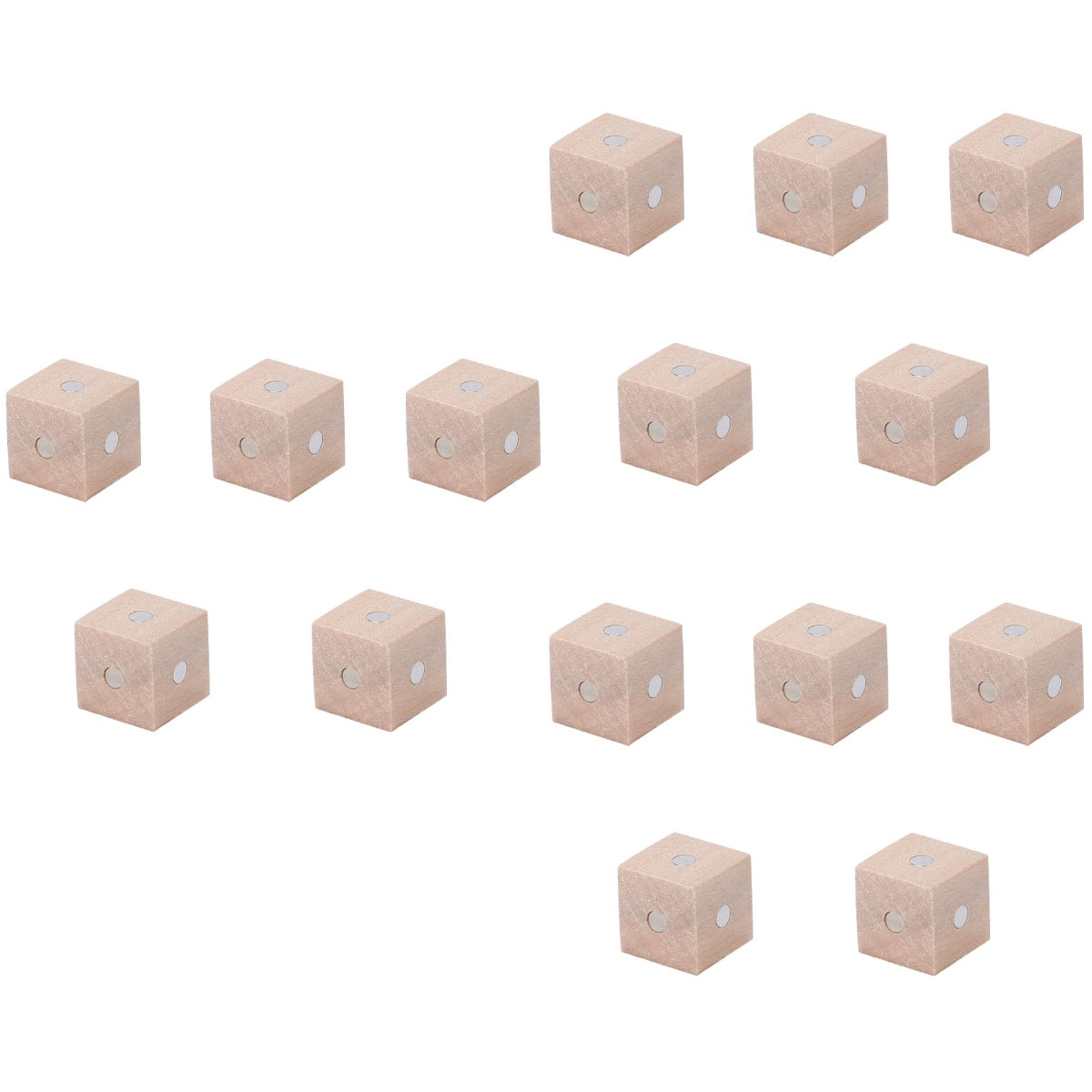 15 Pcs Magnetic Wooden Building Blocks E767495