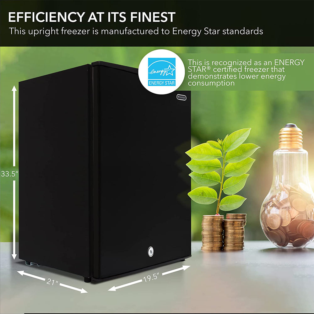 3.0 Cubic Feet Upright Freezer with Lock Black N58894