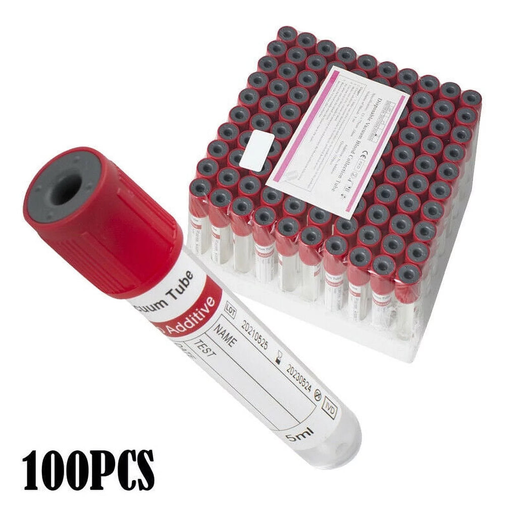 Glass Vacuum Blood Collection Tubes 12 x 75mm 5mL 100pcs W3348