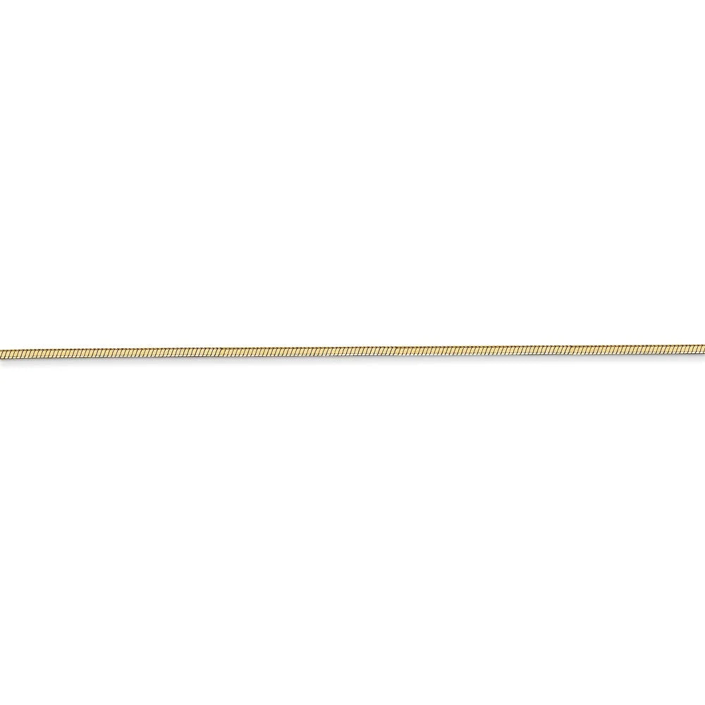 14kt Yellow Gold 1.2mm Octagonal Snake Chain 30 inch Lobster Clasp H548820