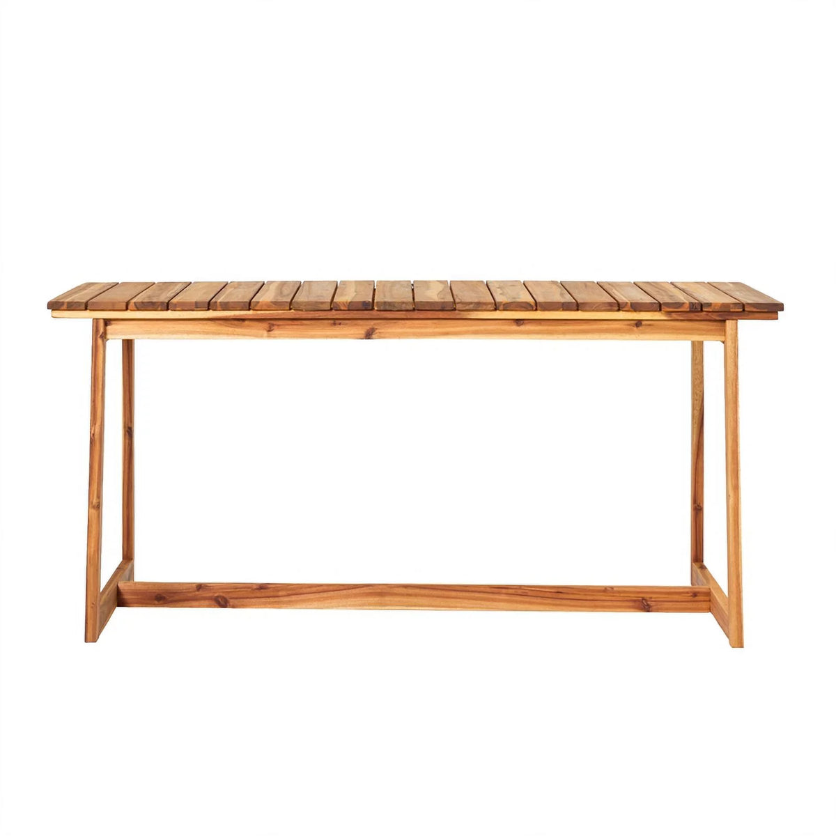 Solid Wood Outdoor Slat-Top Dining Table M5138