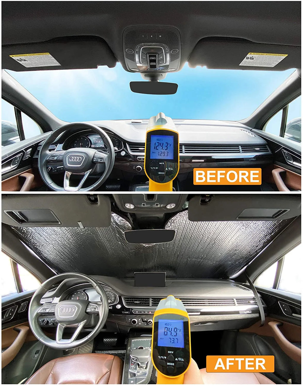 Set of 2 Front Row Sunshades for Jeep Wrangler T3743