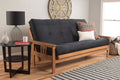 Black Suede Fabric Futon Mattress Z9202