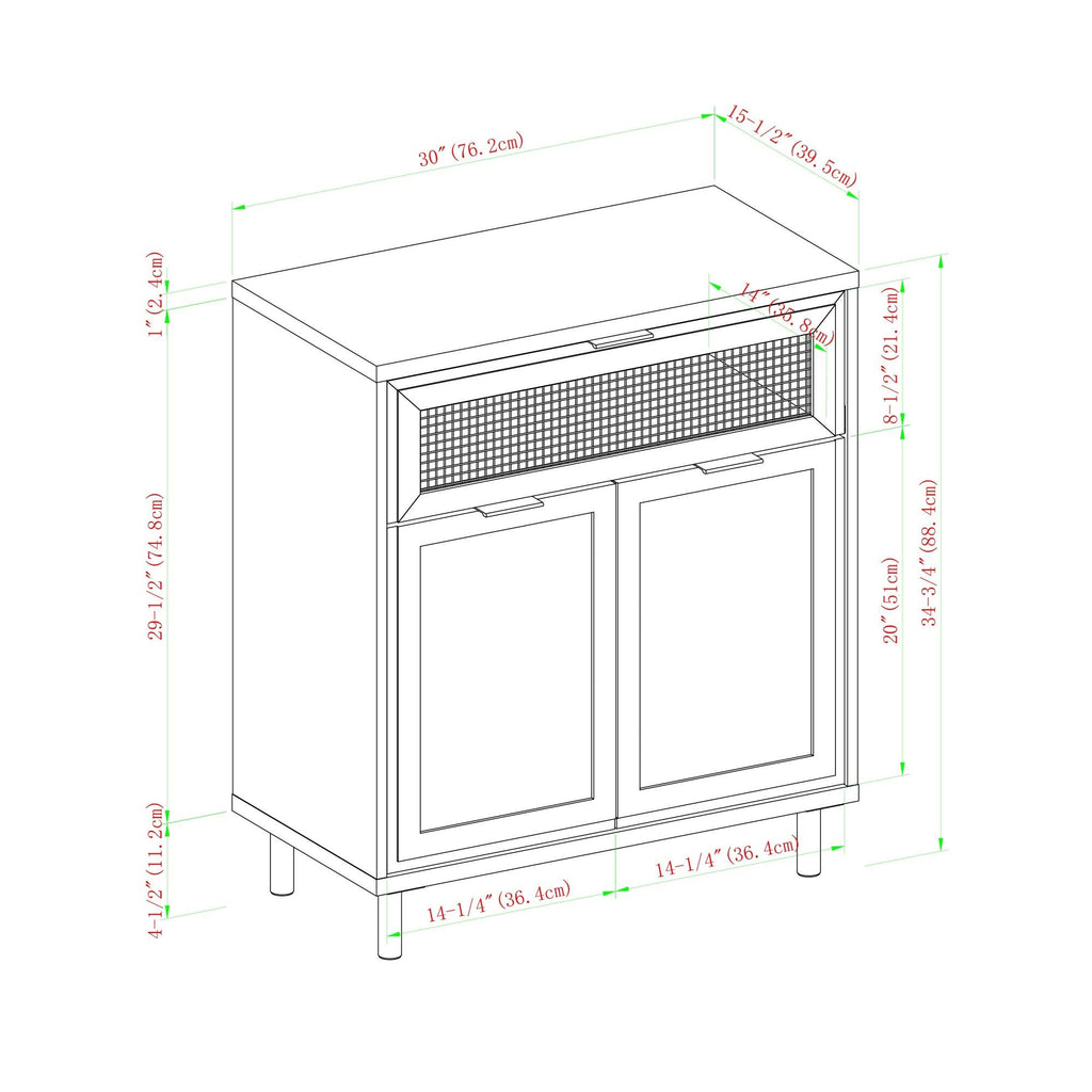 Grey Wash 2-Door Accent Cabinet G177984