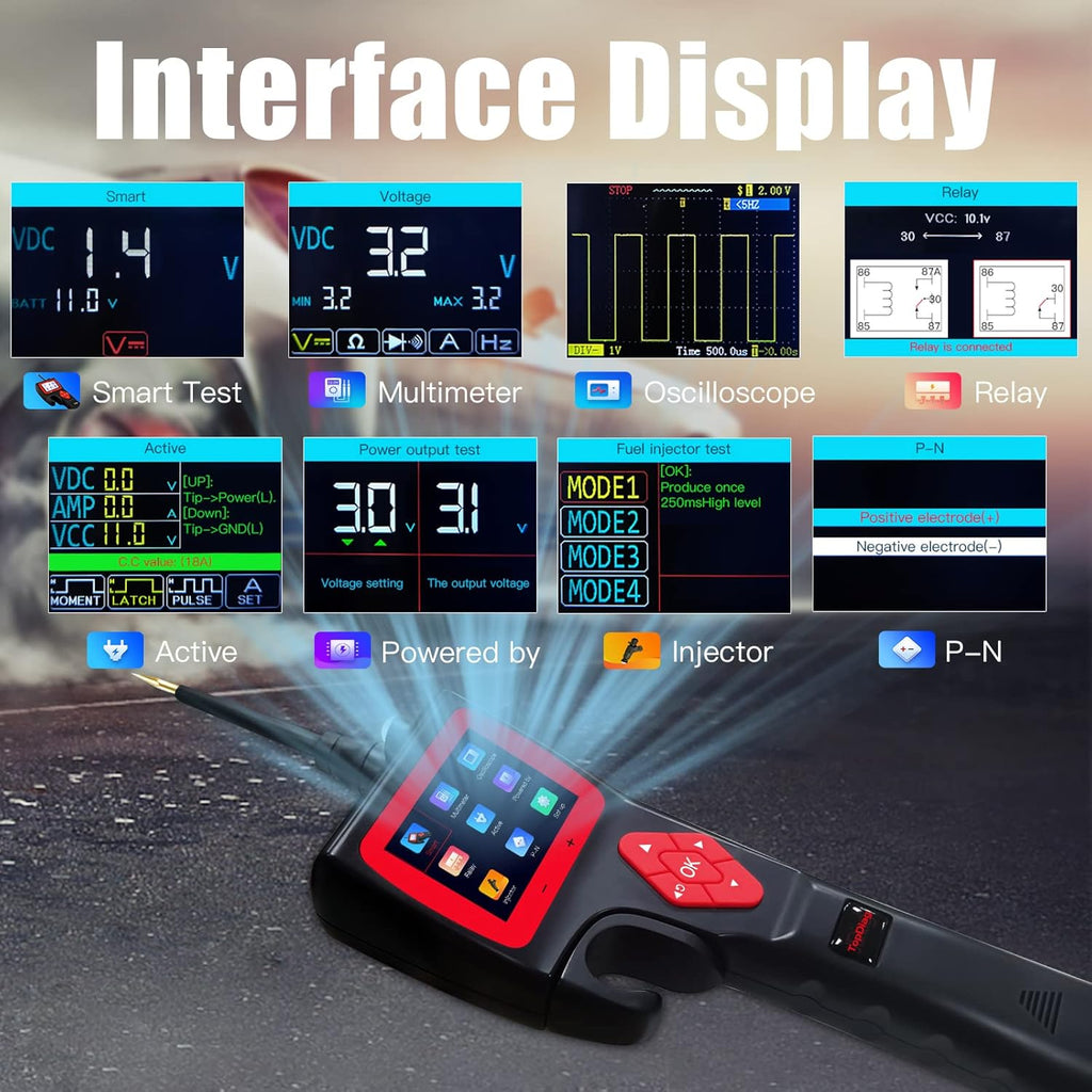 Circuit Tester 12V 24V Automotive Digital Multimeter Oscilloscope P818