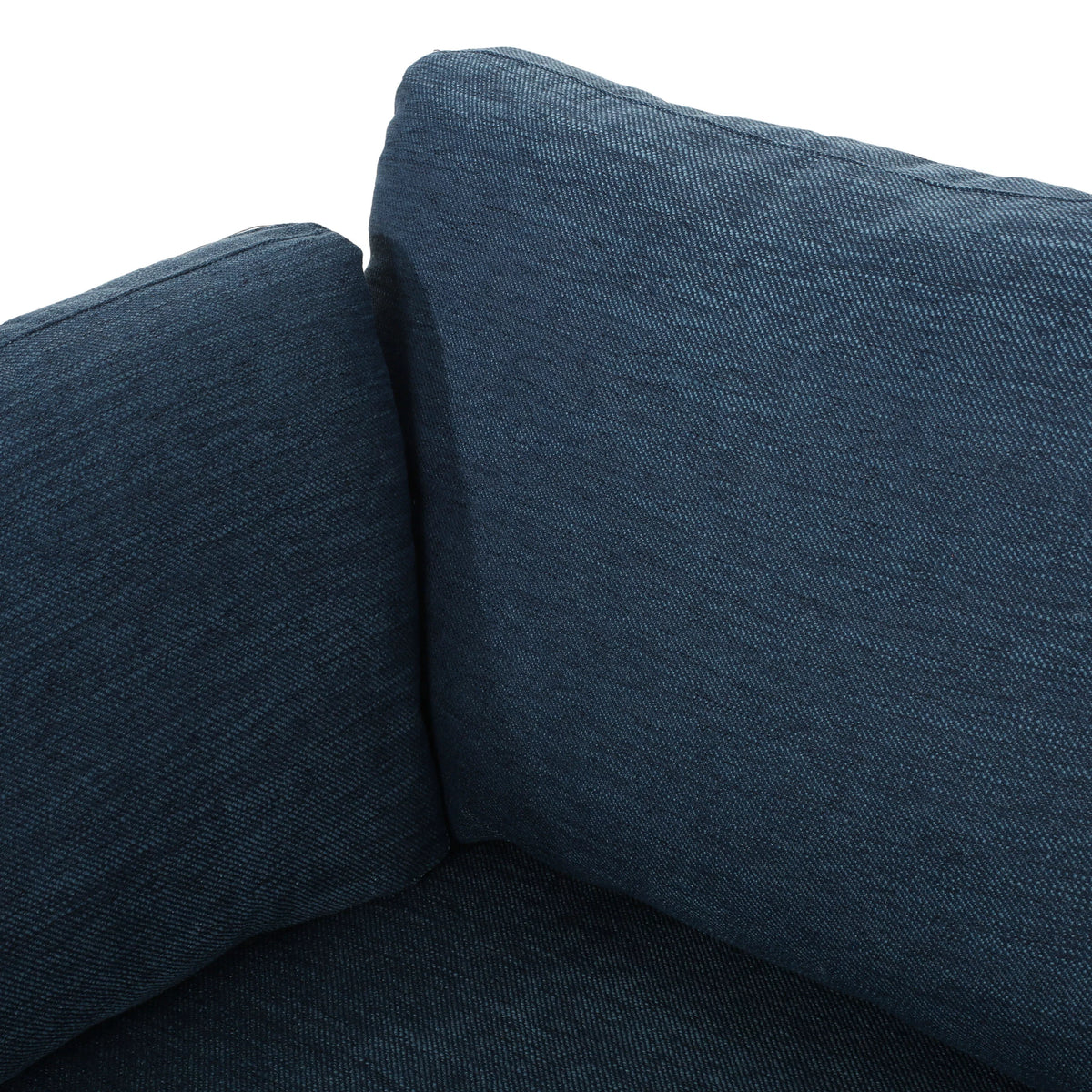 Navy Blue 3 Seater Wood Frame Sofa with Pillows L559