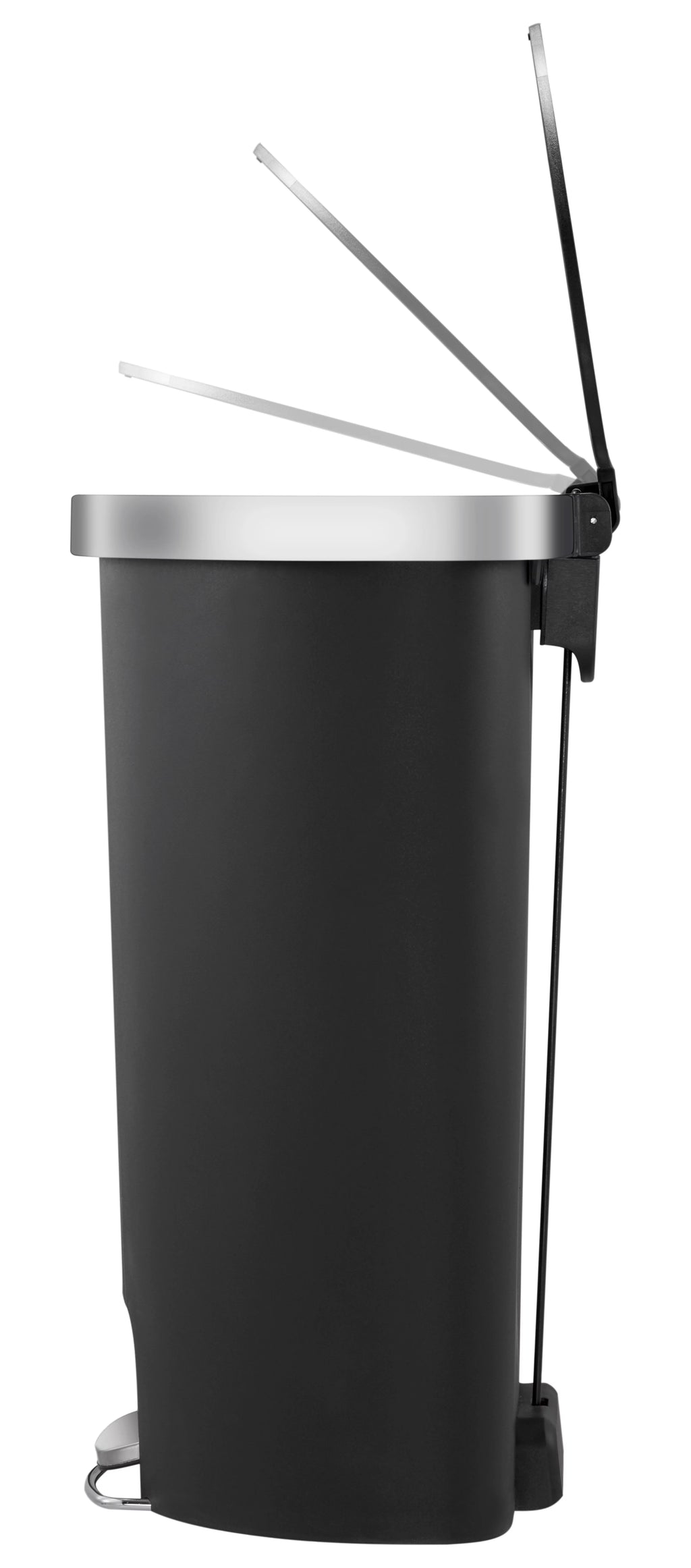 14.5-gal Black Plastic Kitchen Step Trash Can M9035