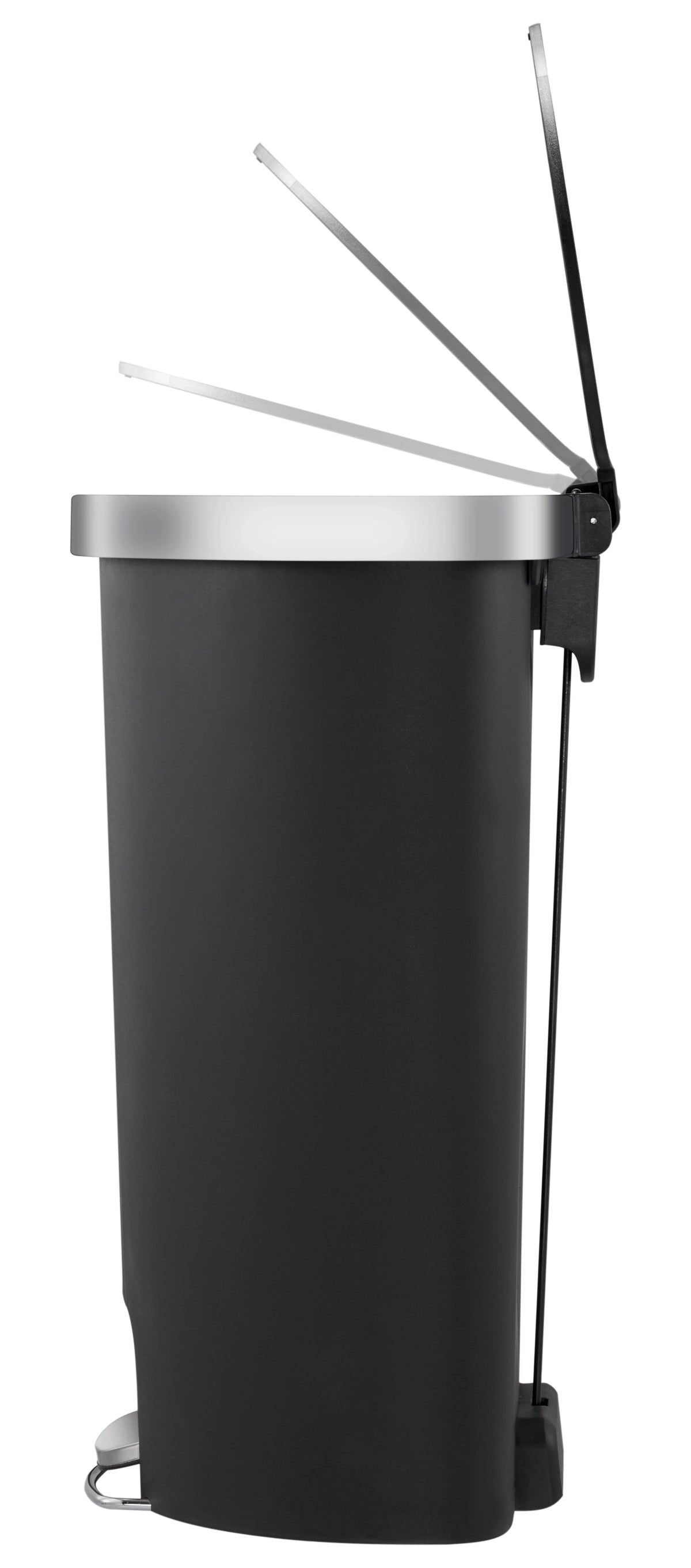 14.5-gal Black Plastic Kitchen Step Trash Can M9035