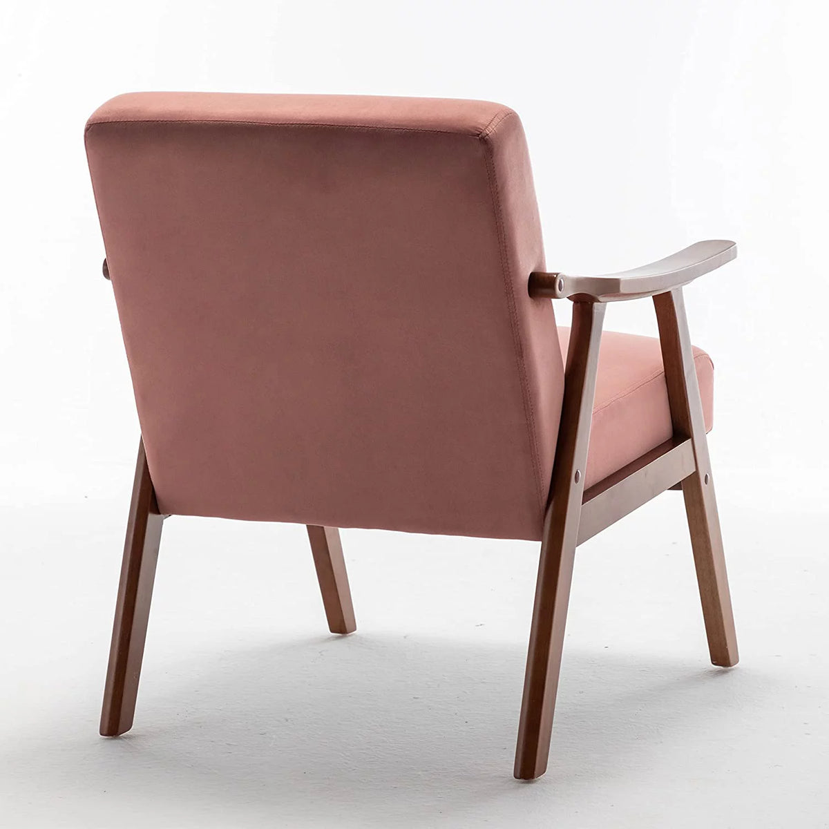 Light Camel Microfiber Accent Chair with Solid Wood Frame A692