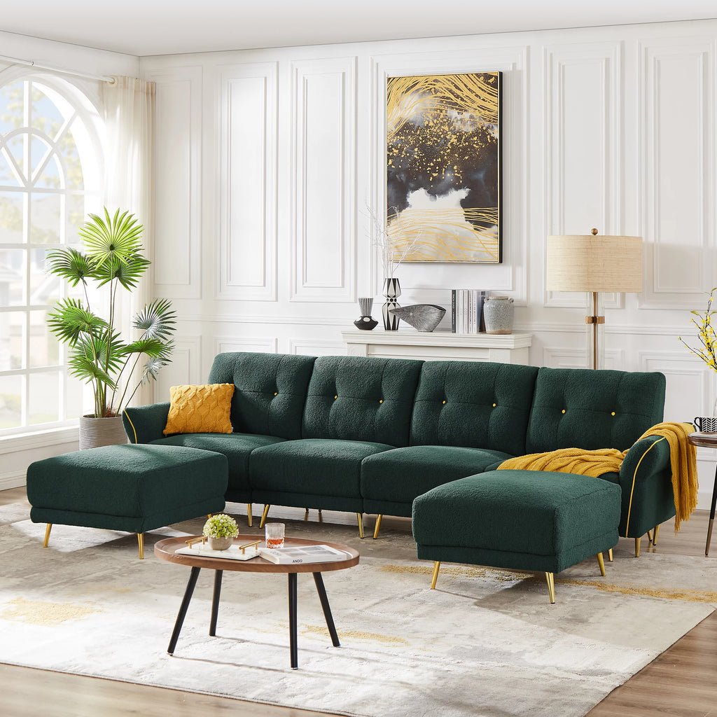 Sherpa Modular Sectional Sofa with Ottomans and Chaise I476910