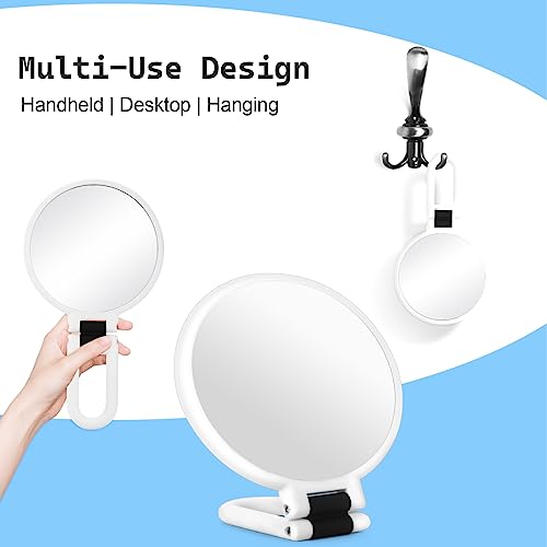 30x Magnifying Black Hand Mirror W7586