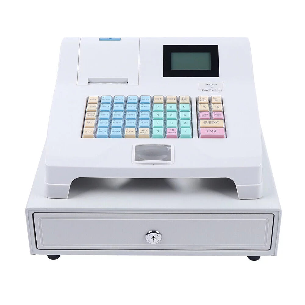 Commercial Electronic Cash Register 48 Keys POS System with Drawer H69296