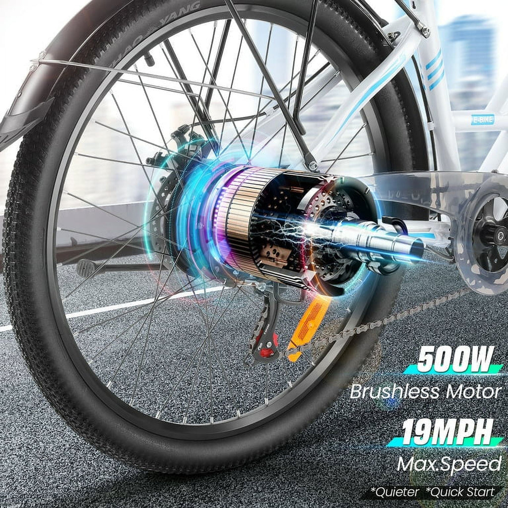 26'' Electric Bike with Carrier Rack S2221