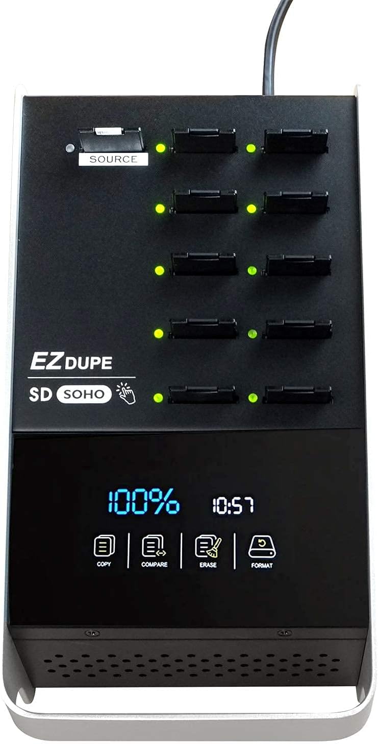 1 to 10 SD Duplicator with Touch Screen F616