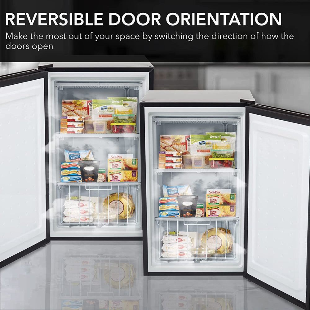 3.0 Cubic Feet Upright Freezer with Lock Black N58894