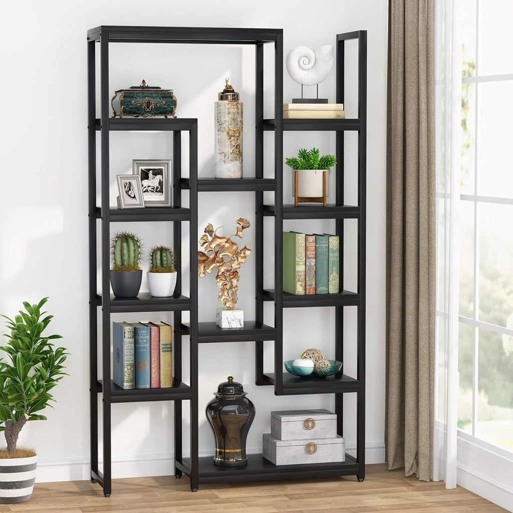 6-Tier 70.9 inch Tall Bookcase, 12-Shelf Display Shelves, White H38862