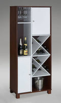 Espresso White Wood Wine Tower E81689