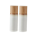 Wood Stoneware Salt & Pepper Mill 2Pcs Cream X7579