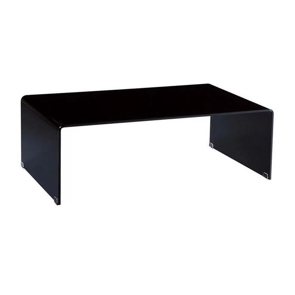 Black Tempered Glass Coffee Table X648473