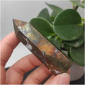 Natural Crystal Rough Copper Pyrites Wand Gemstone Obelisk K85634