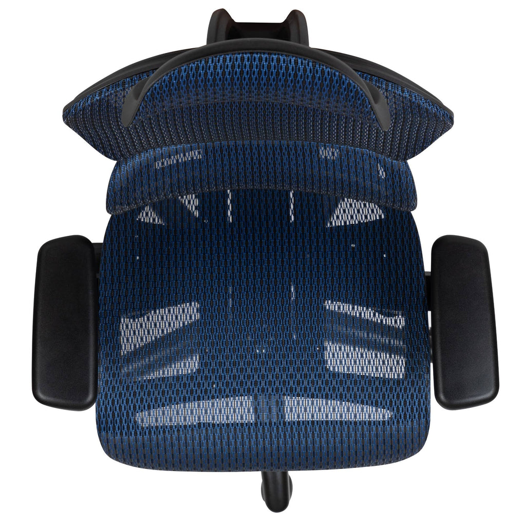 Ergonomic Mesh Office Chair with Lumbar Support, Blue Y518
