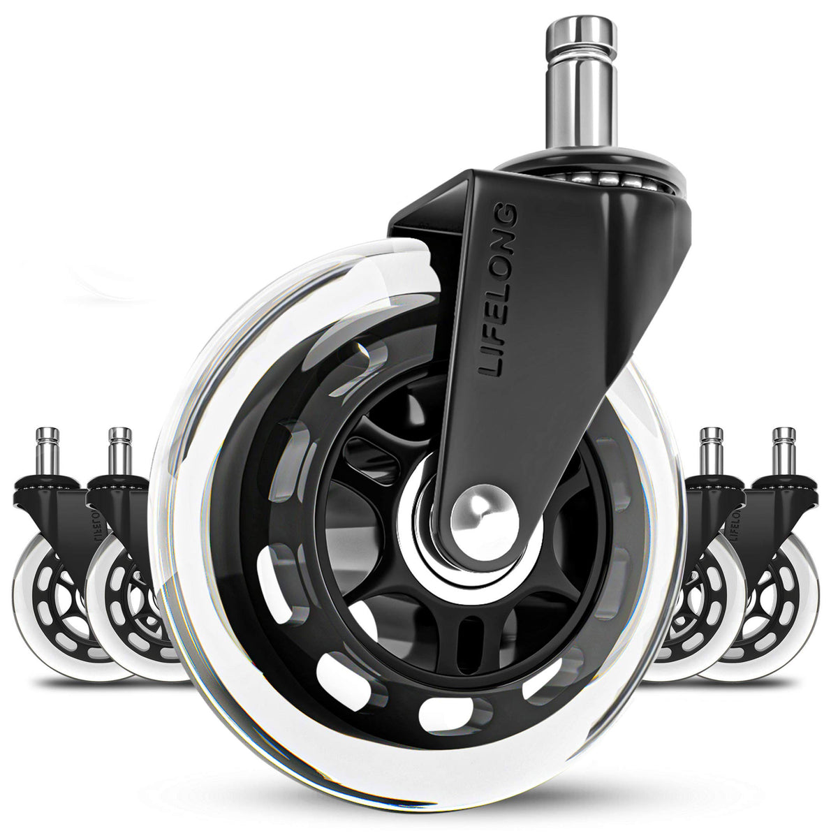 Rubber Chair Casters for Hardwood Floors X504897