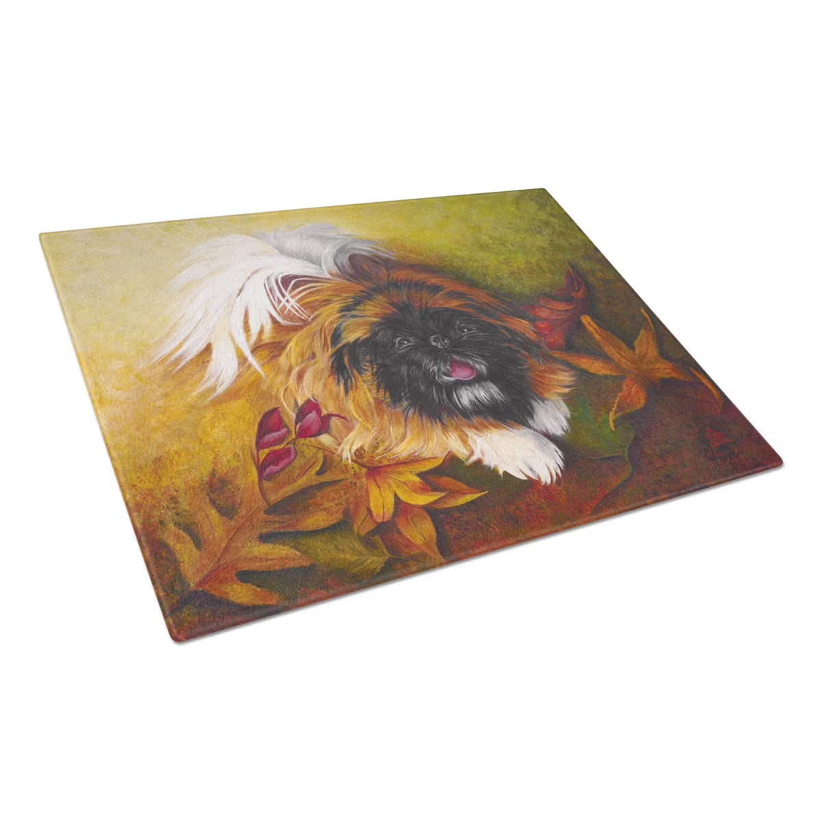 Pekingese Boogie Glass Cutting Board, 12H x 16W O47755
