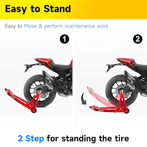 Aluminum Front and Rear Motorcycle Stands 880lbs Heavy Duty O401