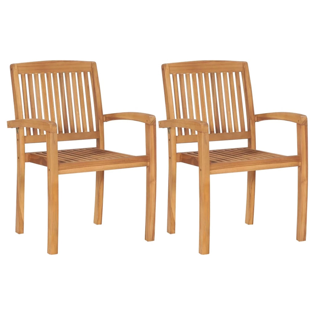 Patio Chairs 2 pcs with Anthracite Cushions Solid Teak Wood R62729