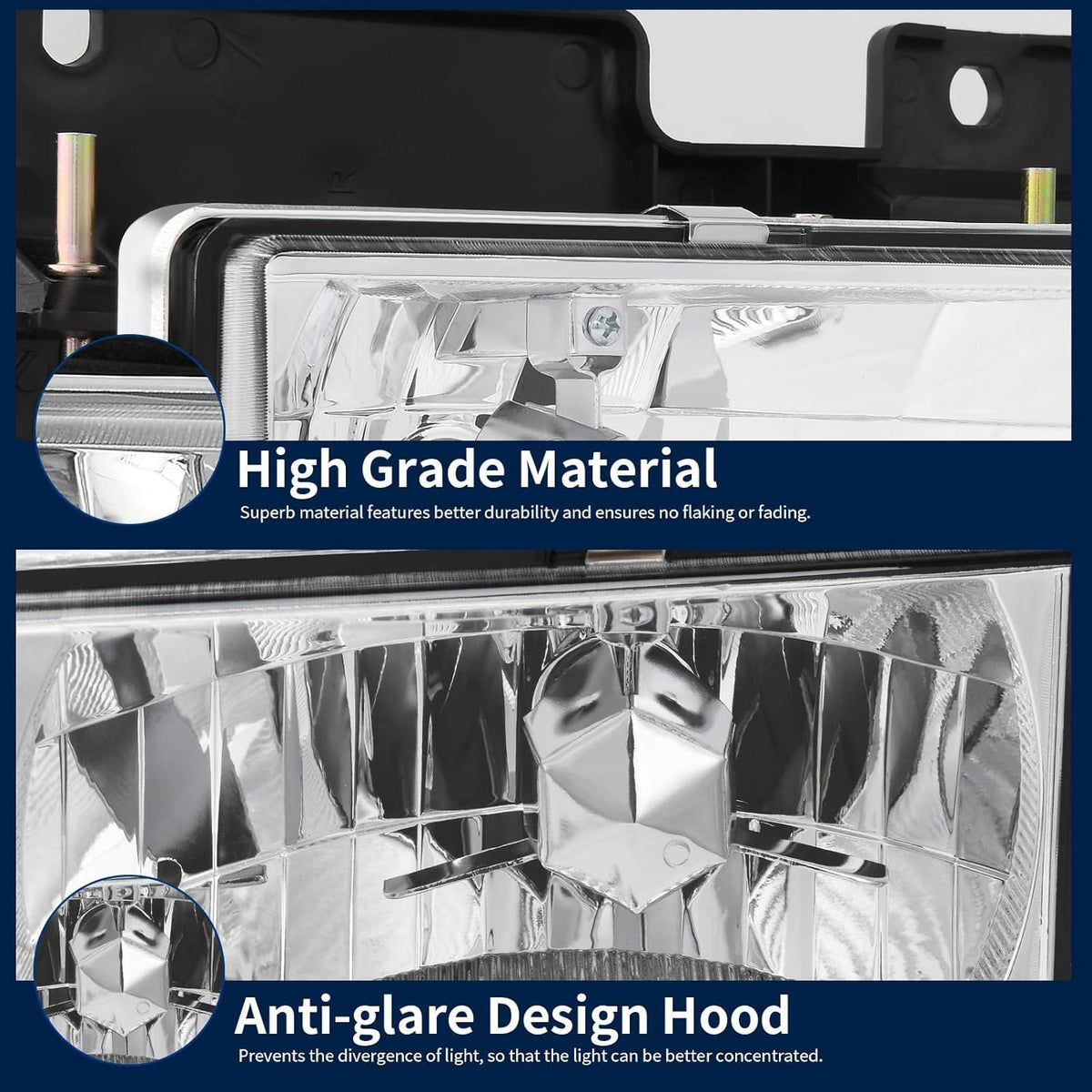 Headlight Assembly with Bumper Lights Pack of 2 W6987