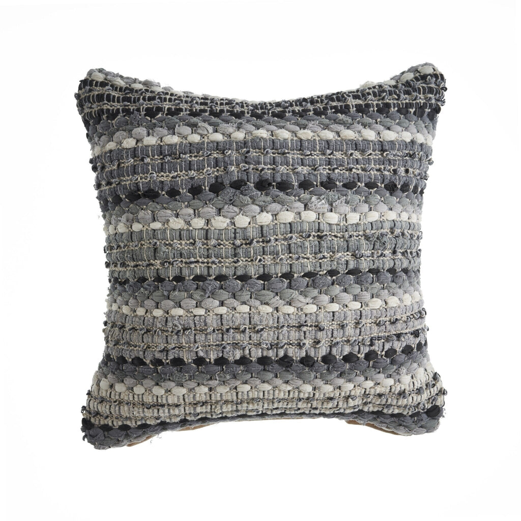 Neutral Cotton 18 inch Square Decorative Throw Pillow Z67780