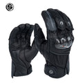 Vintage Leather Two-Finger Touchscreen Motorcycle Gloves I3428