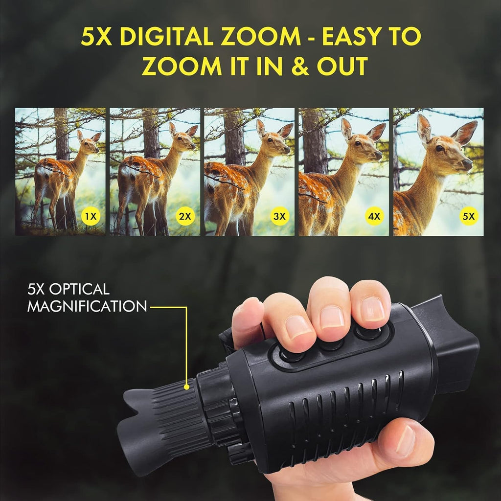 Digital Night Vision Monocular 1080p Full HD Photo & Video Infrared with 32GB Card D64506