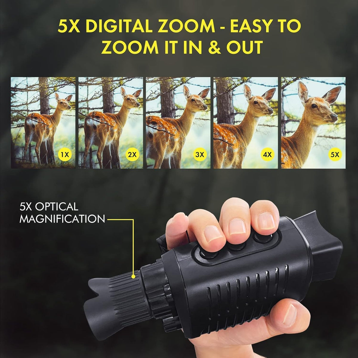 Digital Night Vision Monocular 1080p Full HD Photo & Video Infrared with 32GB Card D64506